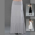 BLUEprint Garment Dyed Micro Jersey Fold-Over Long Skirt/ Dress
